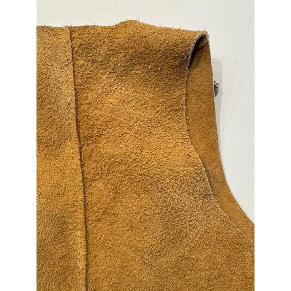 John R Craighead Size Medium Western Cowboy 100% Leather Vest Fringe Costume - Picture 8 of 16